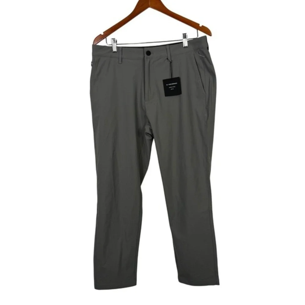01.Algo‎ WarpTech Commuter Athletic Fit Trouser Dark Grey 32x28 Mens Pants NWT